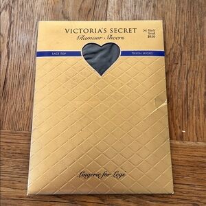 NWT Victoria Secret Lace Top Black Thigh Highs